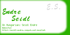 endre seidl business card